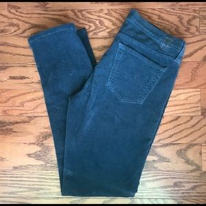 AG skinny straight corduroy dark gray pants